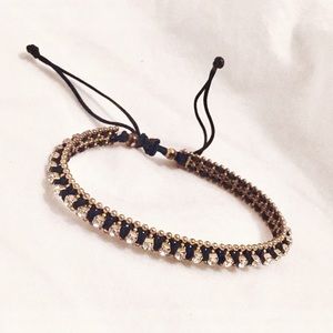 ❗️SOLD❗️ NAVY BLUE AND GOLD BRACELET